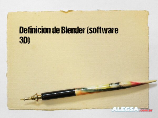 Definición de Blender (software 3D)