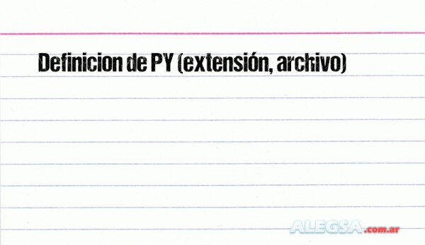 Definición de PY (extensión, archivo)