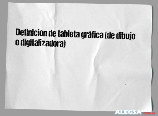 Definición de tableta gráfica (de dibujo o digitalizadora)