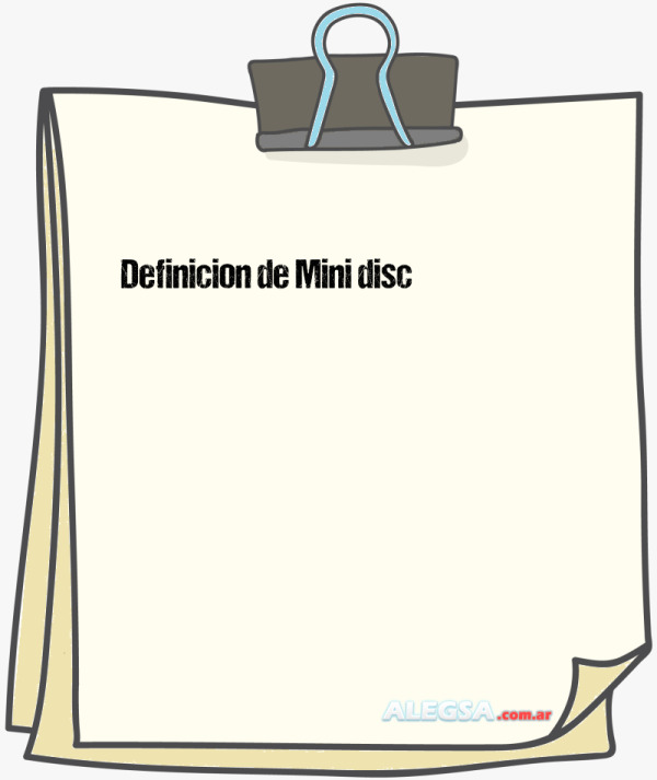 Definición de Mini disc