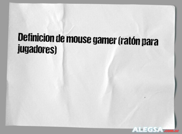 Definición de mouse gamer (ratón para jugadores)