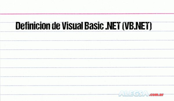 Definición de Visual Basic .NET (VB.NET)