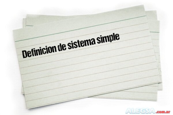 Definición de sistema simple