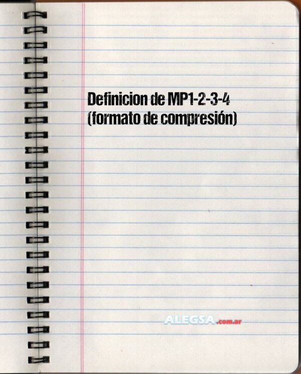 Definición de MP1-2-3-4 (formato de compresión)