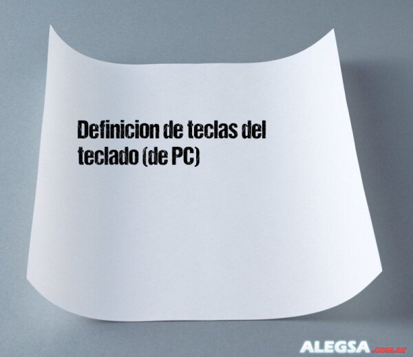 Definición de teclas del teclado (de PC)