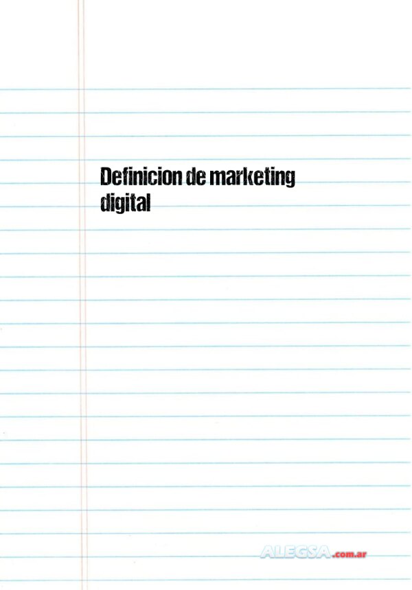 Definición de marketing digital