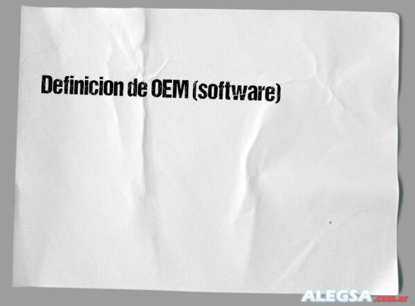 Definición de OEM (software)