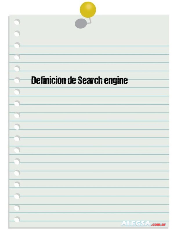 Definición de Search engine