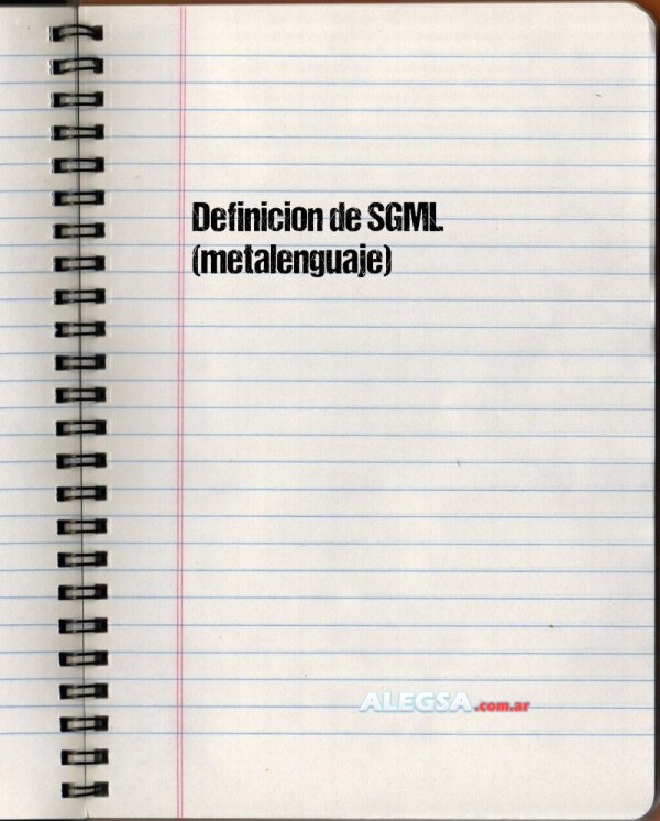 Definición de SGML (metalenguaje)