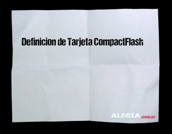 Definición de Tarjeta CompactFlash