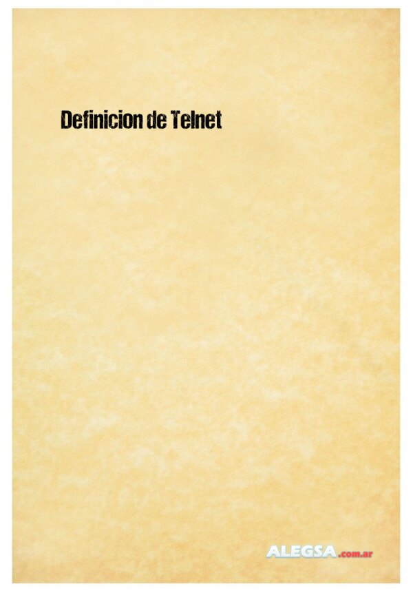 Definición de Telnet