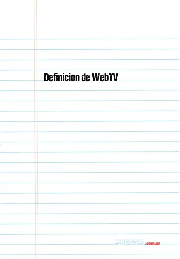 Definición de WebTV