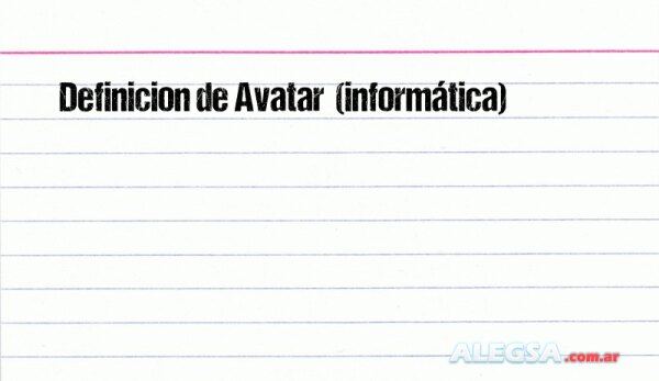 Definición de Avatar  (informática)