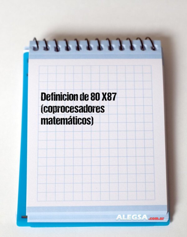 Definición de 80 X87 (coprocesadores matemáticos)