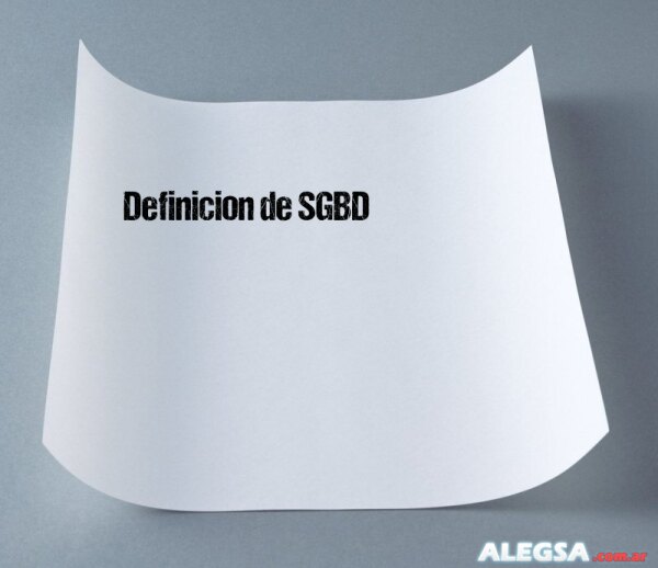 Definición de SGBD