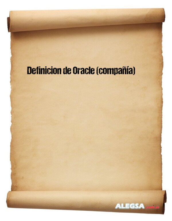 Definición de Oracle (compañía)