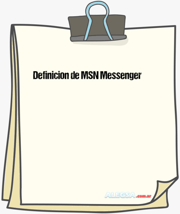Definición de MSN Messenger
