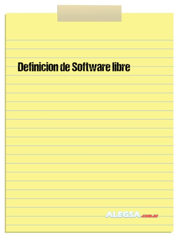 Definición de Software libre