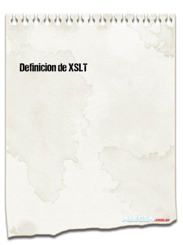 Definición de XSLT