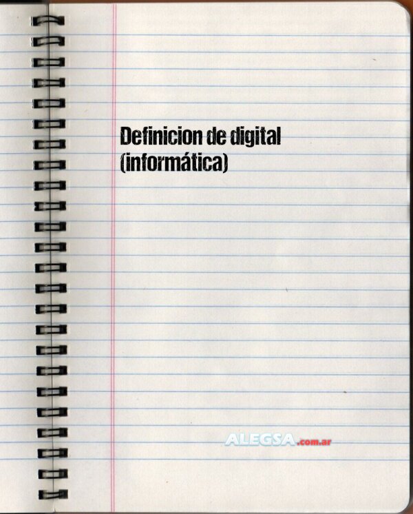 Definición de digital (informática)