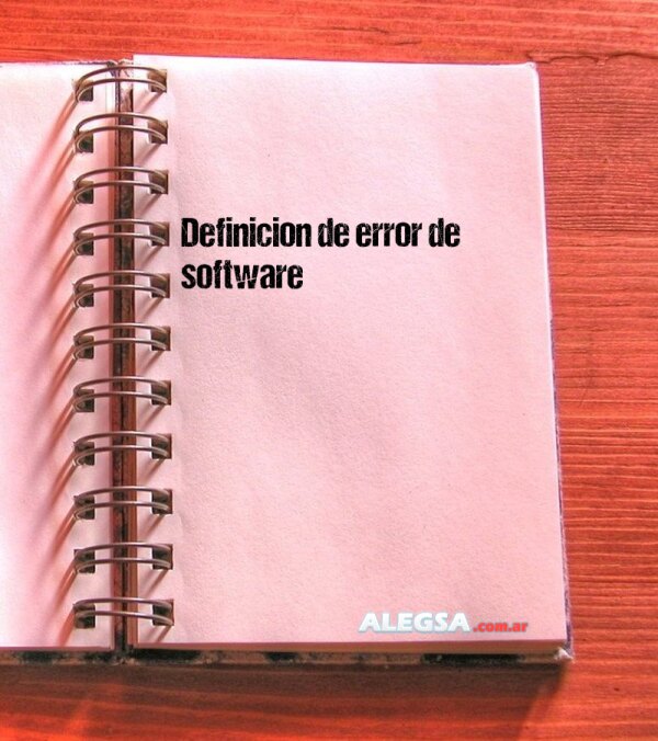 Definición de error de software