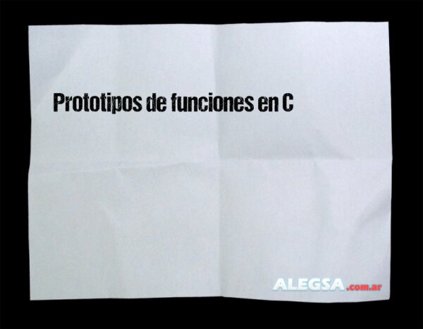 Prototipos de funciones en C