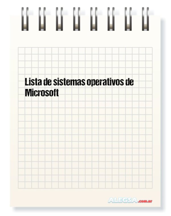 Lista de sistemas operativos de Microsoft