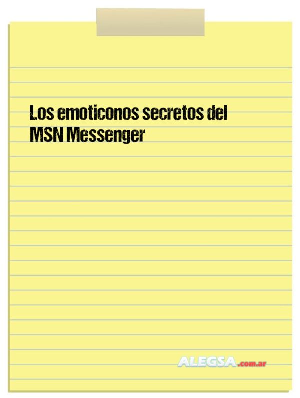 Los emoticonos secretos del MSN Messenger
