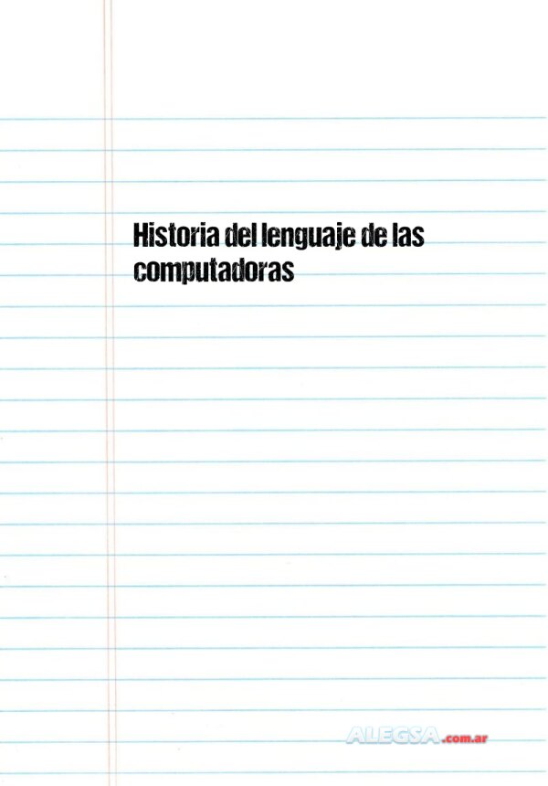 Historia del lenguaje de las computadoras