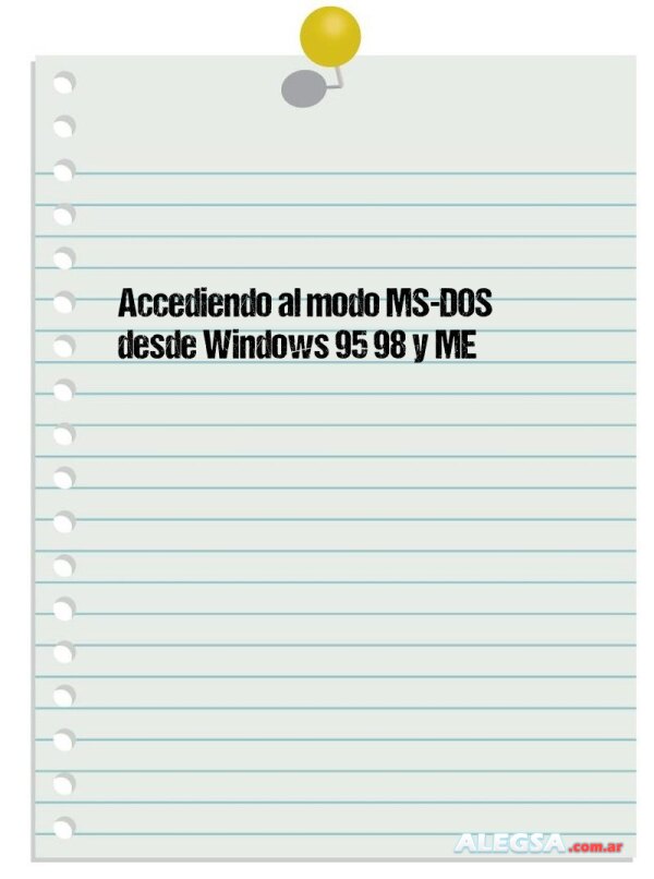 Accediendo al modo MS-DOS desde Windows 95 98 y ME