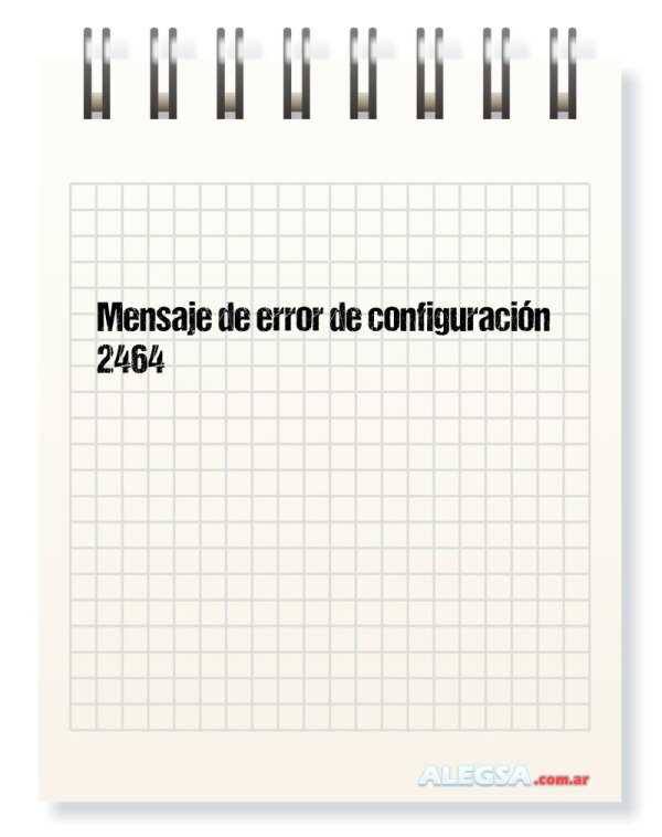 Mensaje de error de configuración 2464