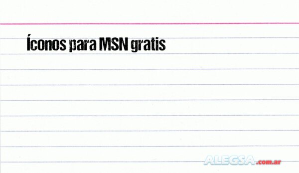 Íconos para MSN gratis