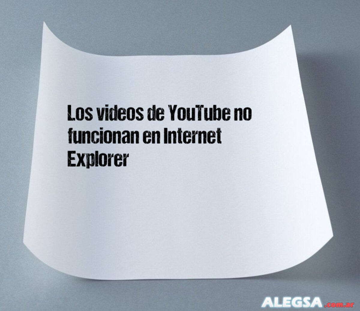 Los videos de YouTube no funcionan en Internet Explorer (solucionado)