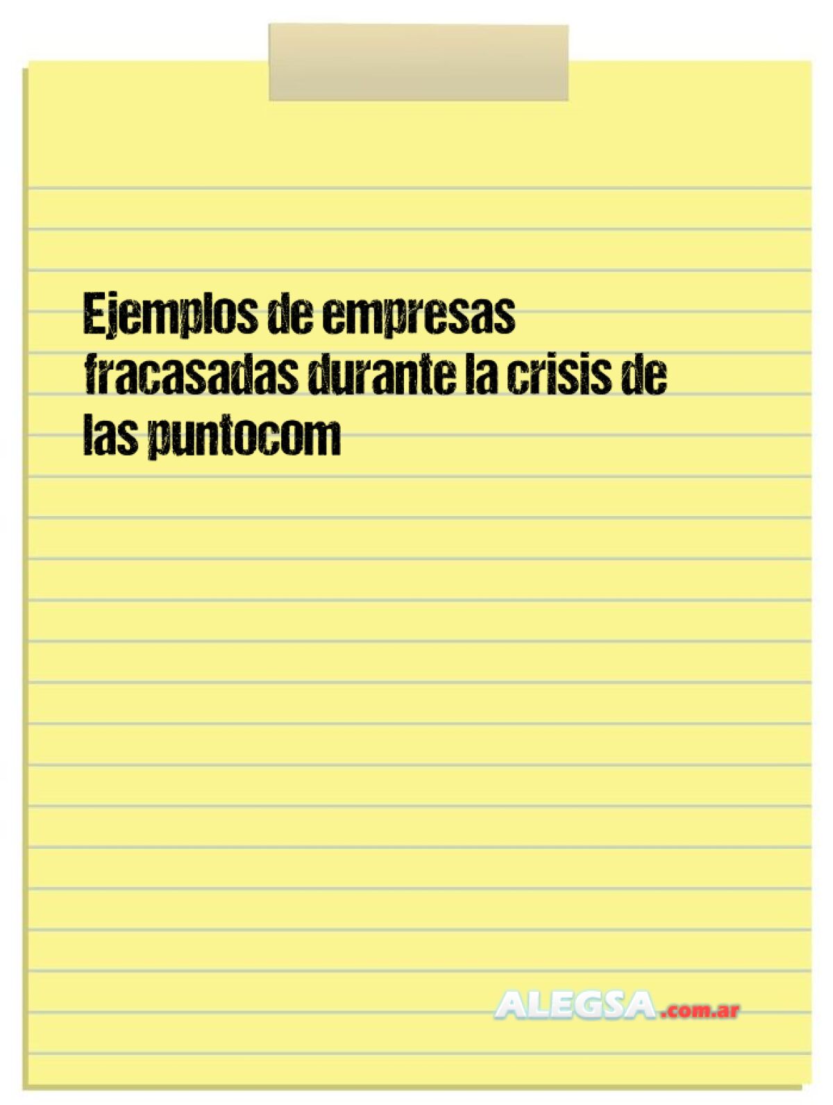 Ejemplos de empresas fracasadas durante la crisis de las puntocom 