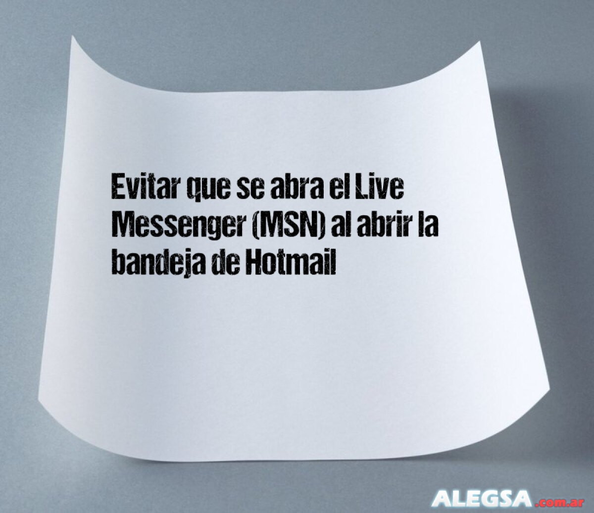 Evitar que se abra el Live Messenger (MSN) al abrir la bandeja de Hotmail 