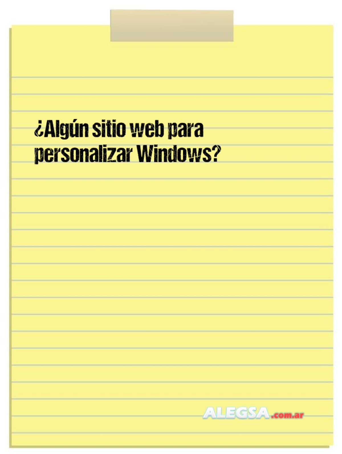 ¿Algún sitio web para personalizar Windows? 