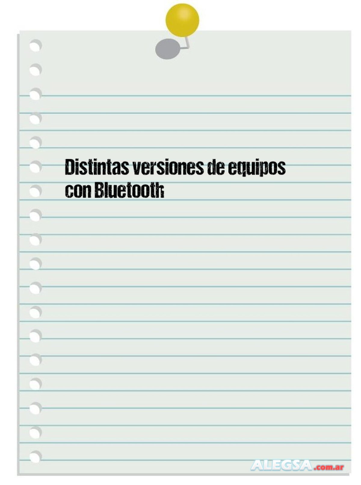 Distintas versiones de equipos con Bluetooth 